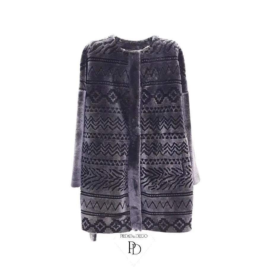Abrigo Corto Piel Vuelta/Doble Faz Grey – Roxy
