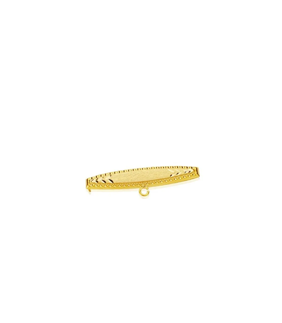 Alfiler oro  9 ktes hoja barroco