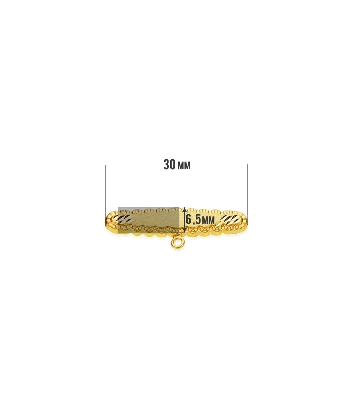 Alfiler  oro  9 ktes nube barroco