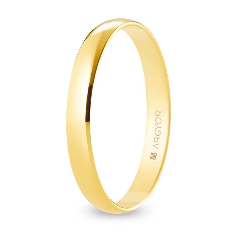Alianza "Argyor" Pulida Oro 18k 3mm (A30RP00)