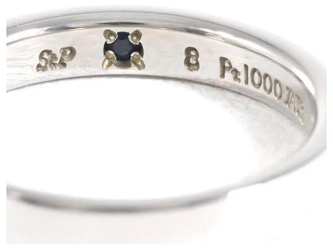 & Other Stories Anillo de zafiro de platino Saint Pure PT1000 tamaño 8 en condiciones prístinas 