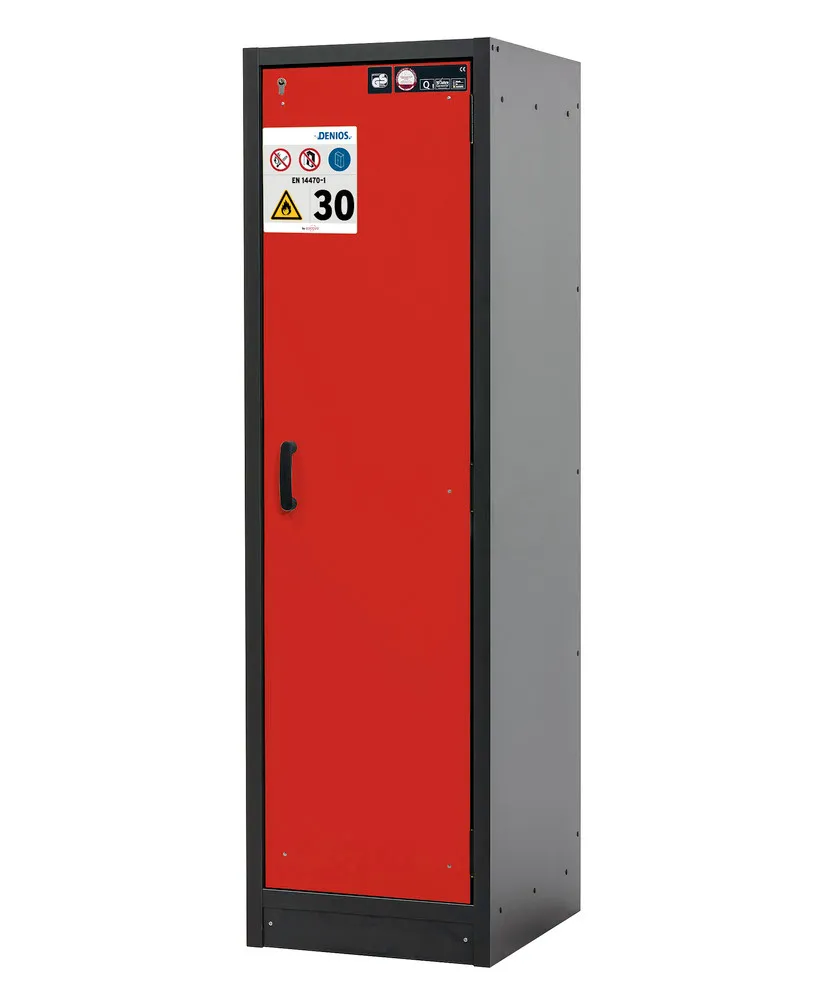 ASECOS ARMARIO CON RESISTENCIA AL FUEGO BASIS LINE, ANTRACITA/ROJO, 4 CAJONES, TIPO 3064 R