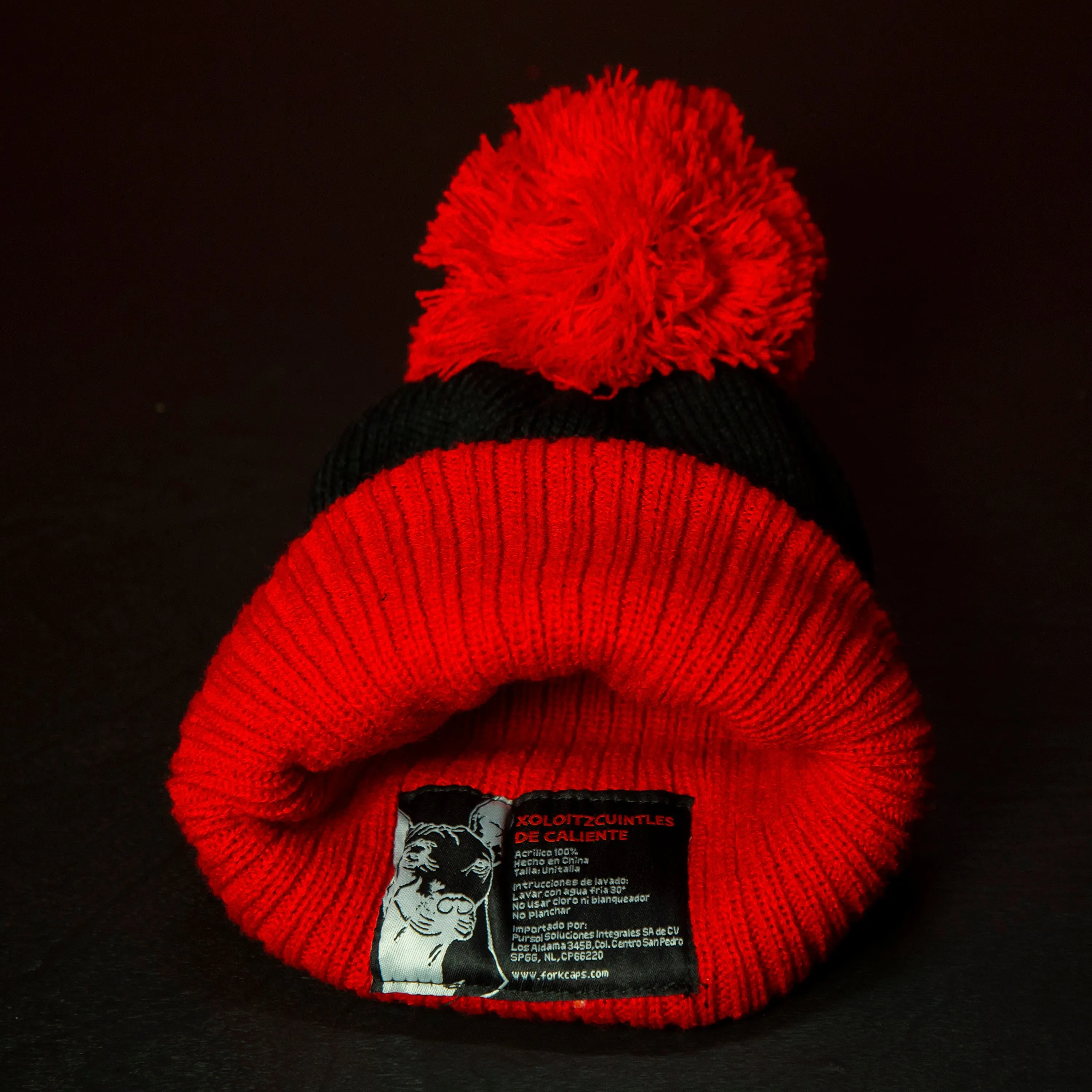 BEANIE PUR LOGO BOLA ROJINEGRO NIO