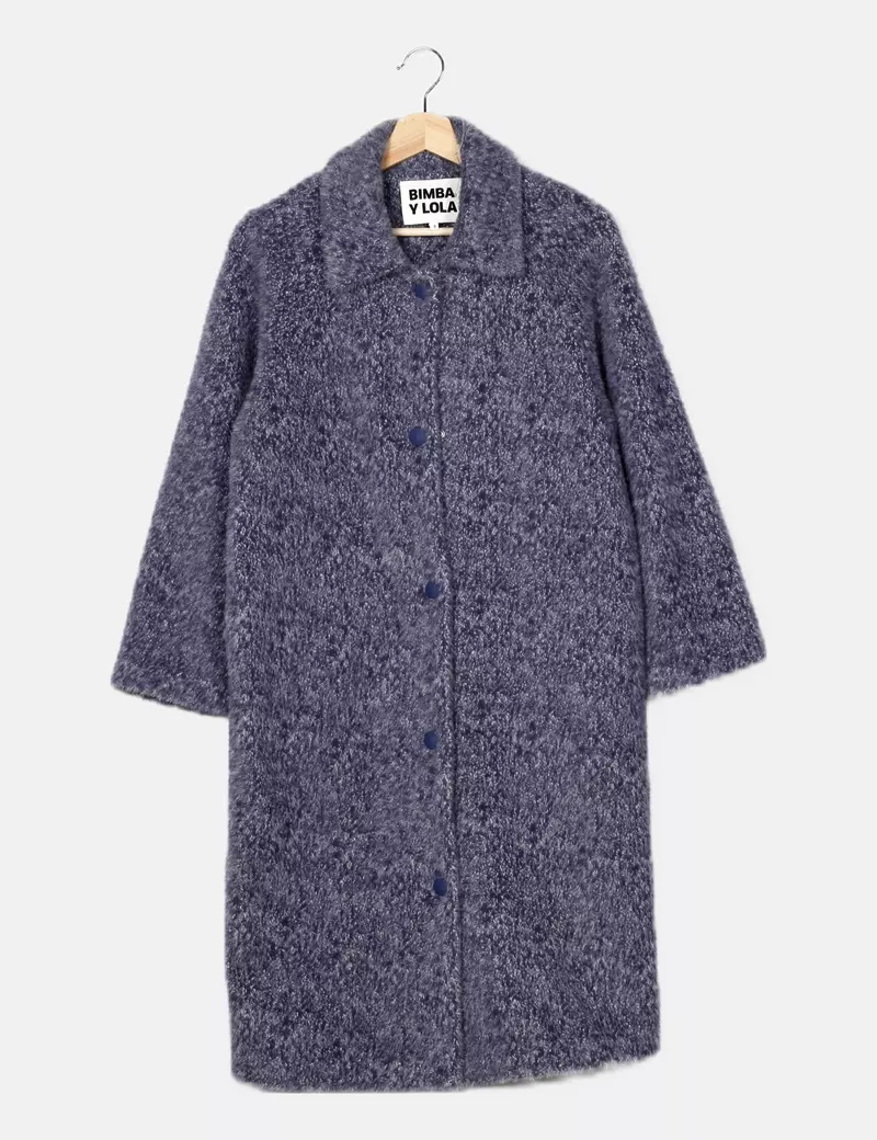 Bimba&Lola Abrigo azul jaspeado