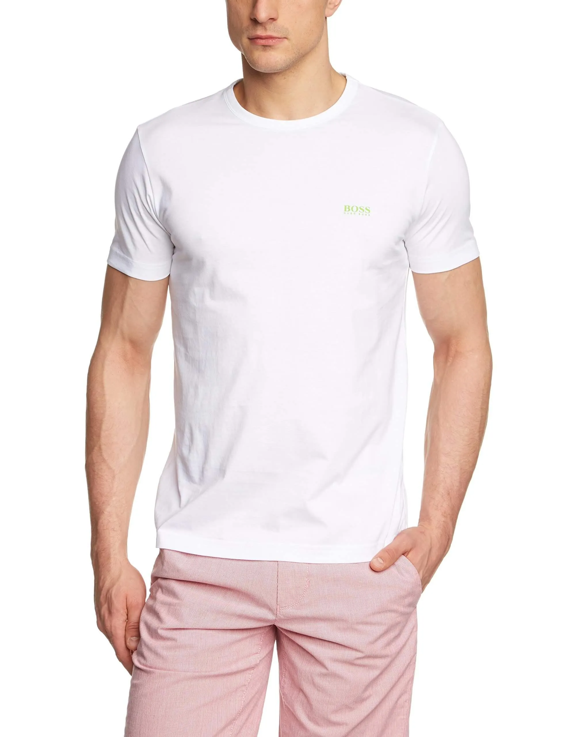 Boss Green Camiseta de ajuste regular con detalles de contraste