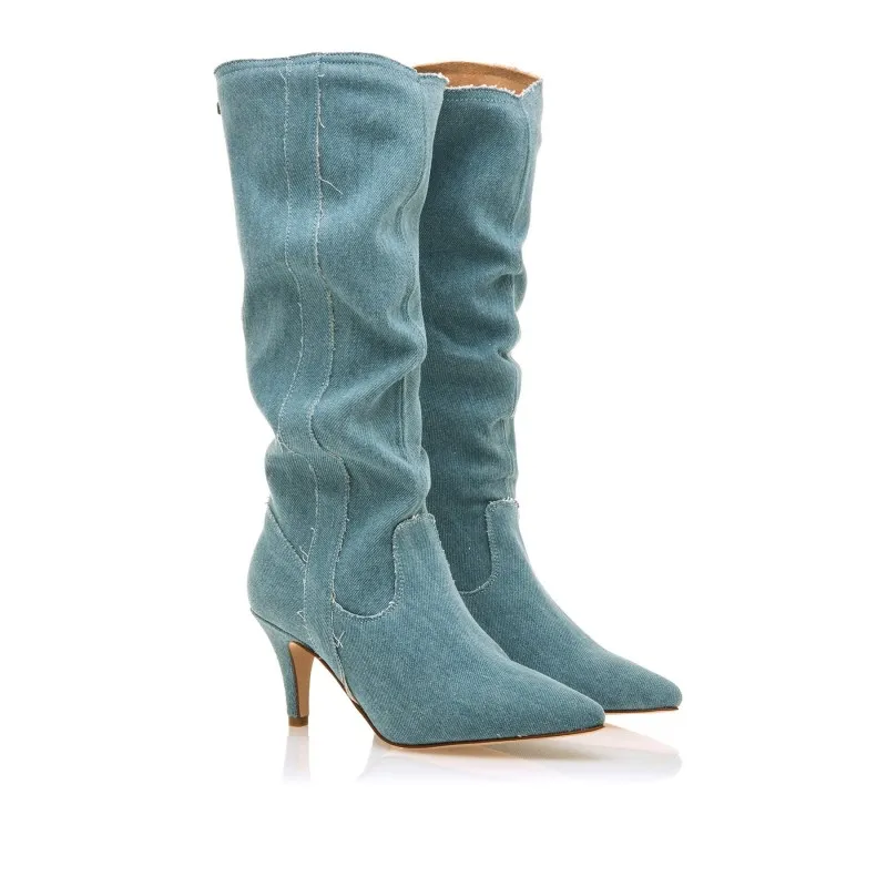 Botas Vestir de Mujer MTNG CHANTAL Azul 57521