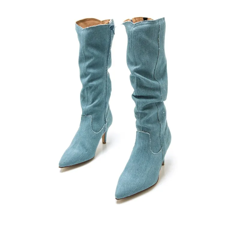 Botas Vestir de Mujer MTNG CHANTAL Azul 57521