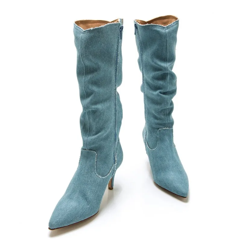 Botas Vestir de Mujer MTNG CHANTAL Azul 57521