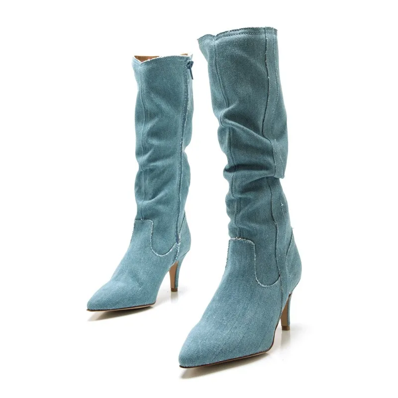 Botas Vestir de Mujer MTNG CHANTAL Azul 57521