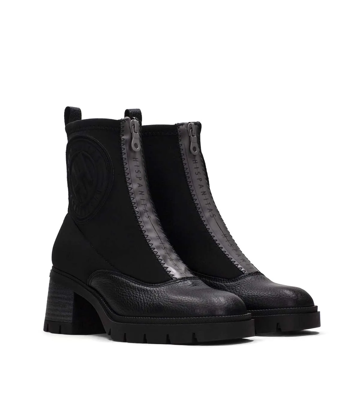 BOTINES MUJER TACÓN ANCHO HI233110 NEGRO