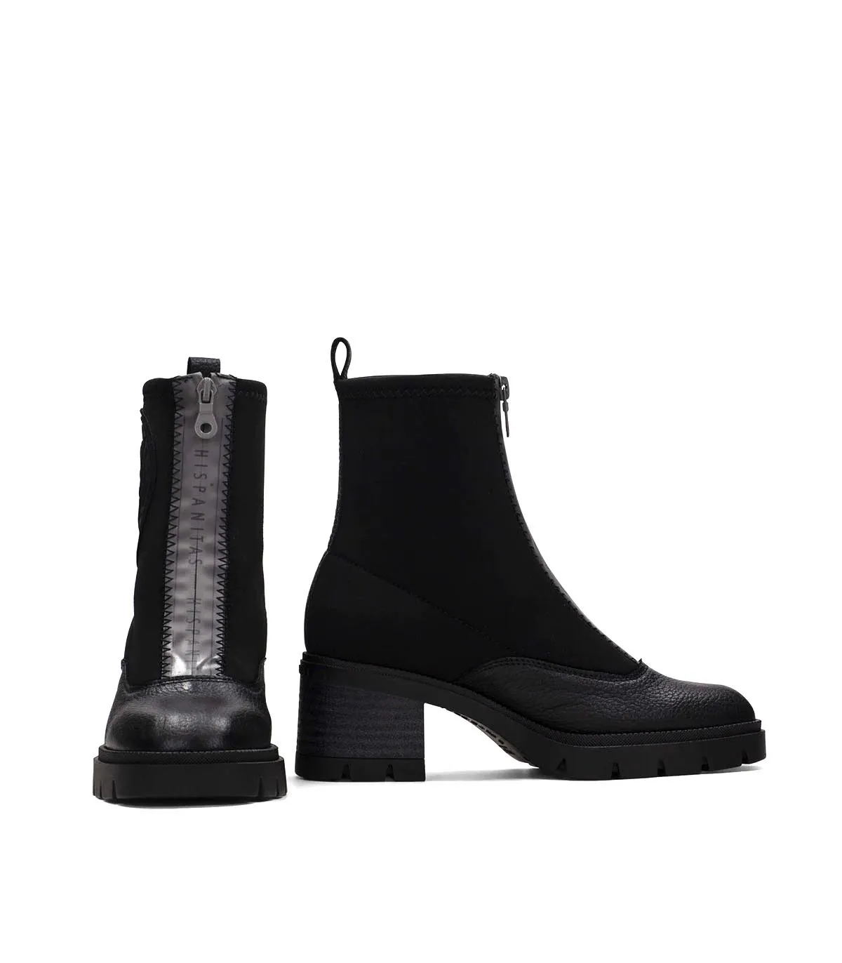 BOTINES MUJER TACÓN ANCHO HI233110 NEGRO