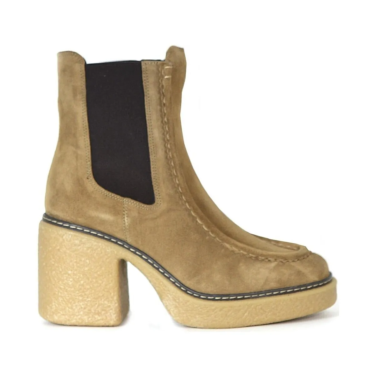 BOTINES PIEL TACÓN MUJER 23325 CAMEL