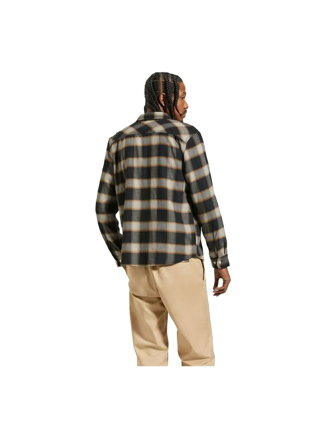 BRIXTON 20TH ANNIV BOWERY FLANNEL BLACK/CREAM