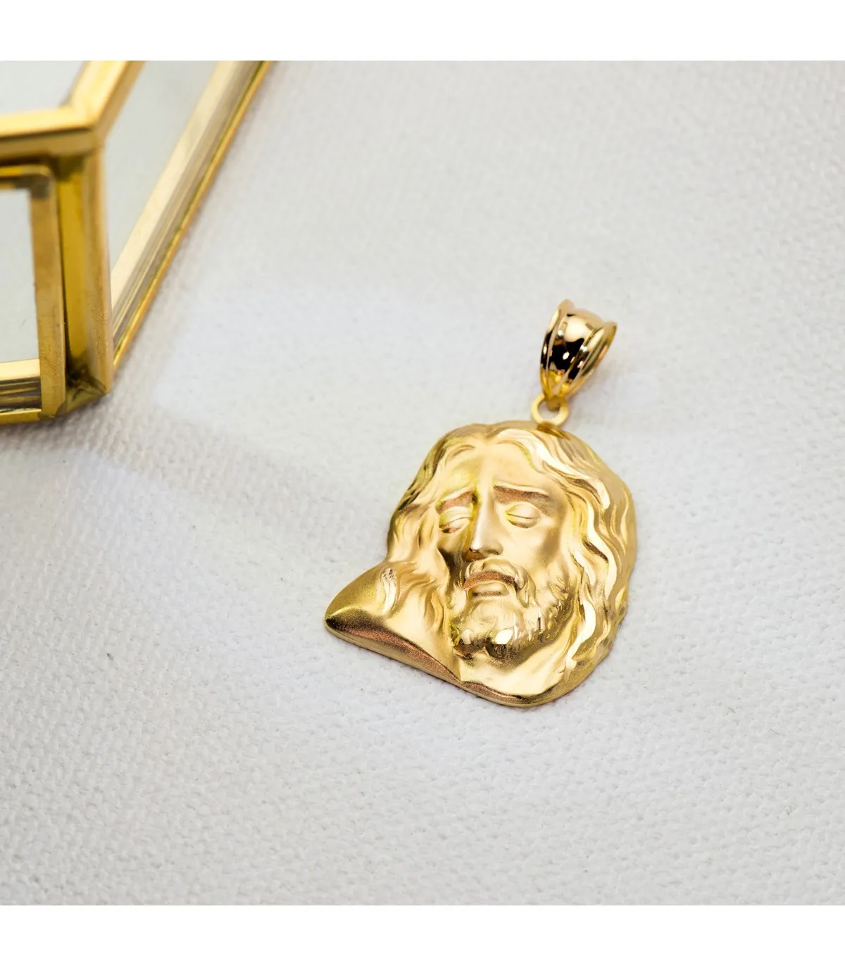 Cabeza Cristo Yacente 18 Ktes 23x21mm