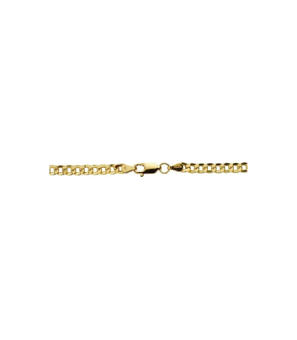 Cadena Barbada 3.5 mm 18 Ktes 60 cm