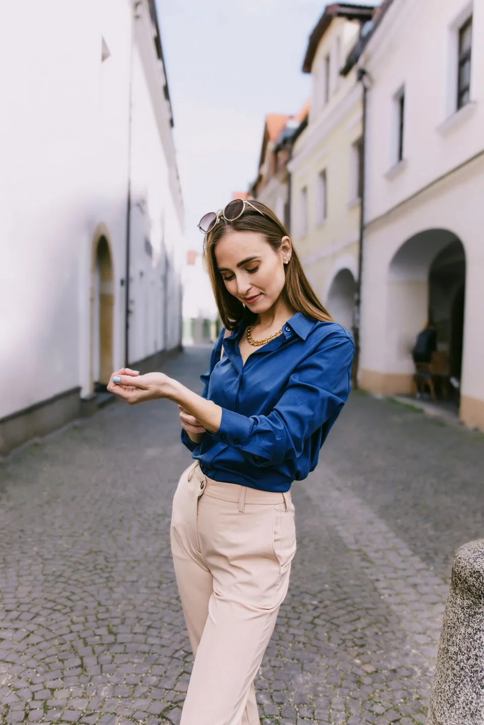 CAMISA DE MUJER BE LENKA ESSENTIALS  NAVY
