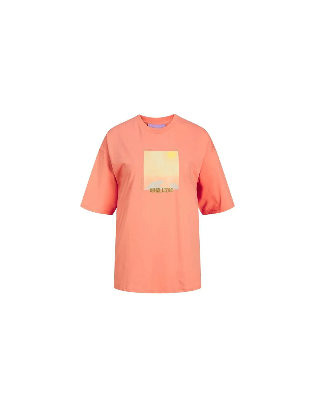 Camiseta Jack & Jones Jxpaige Mujer Coral