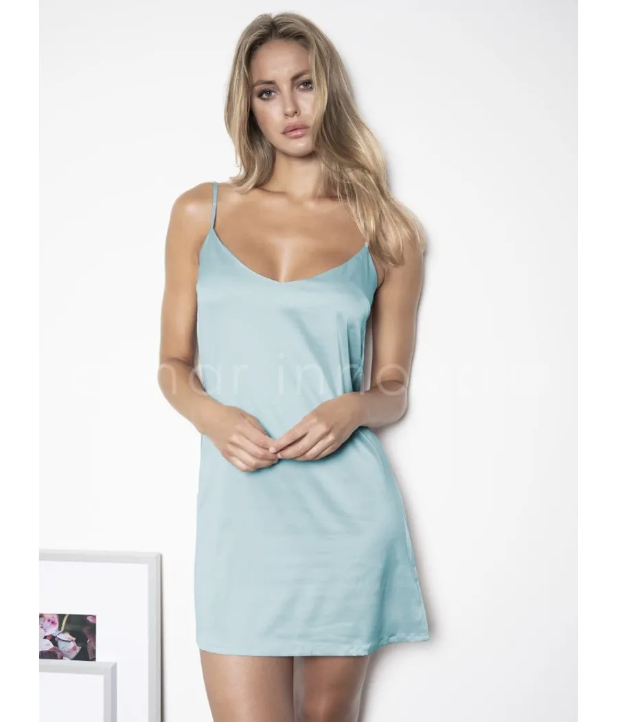 Camisola lencera mujer satén Admas Classic Edition turquesa