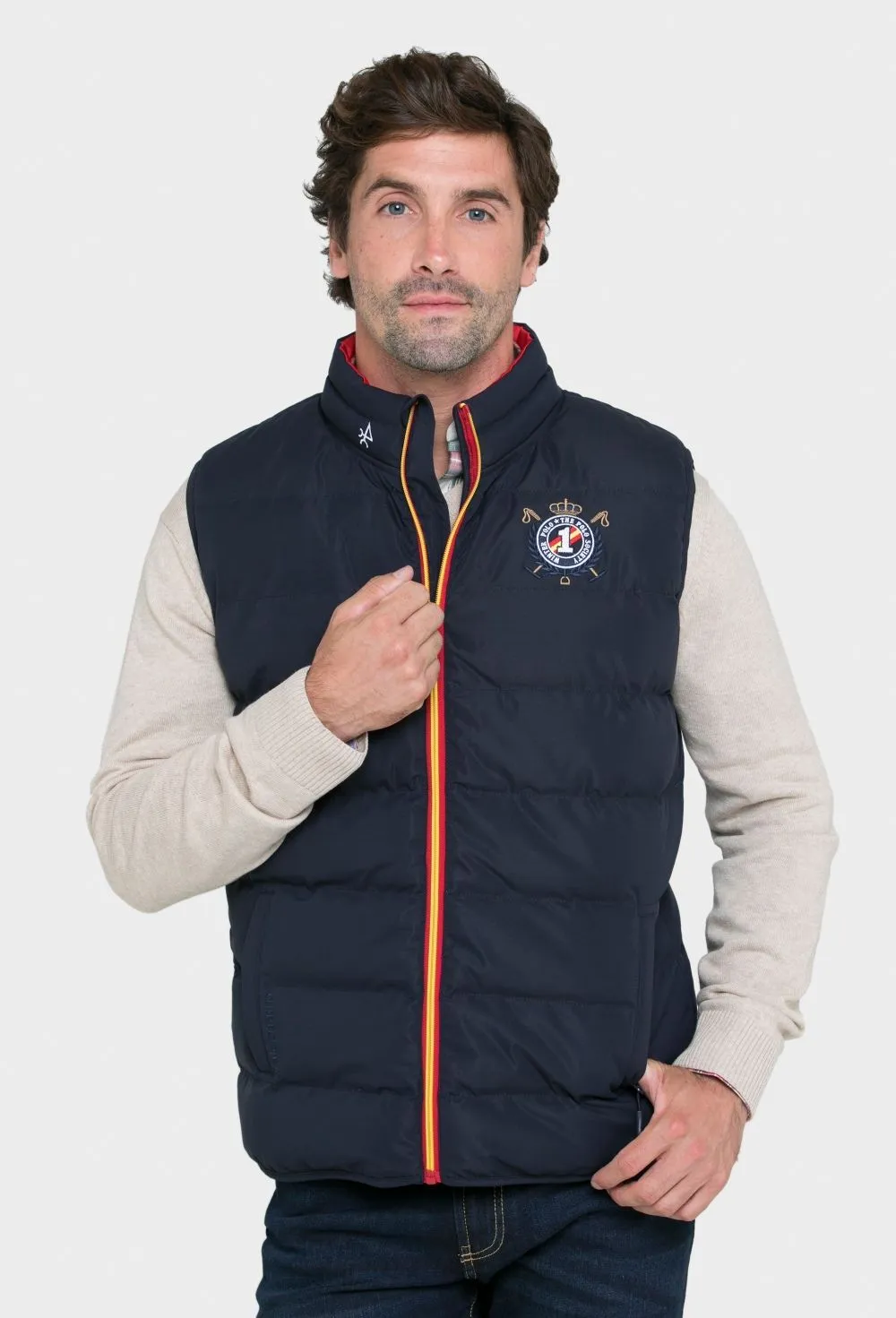 Chaleco acolchado azul marino modelo España