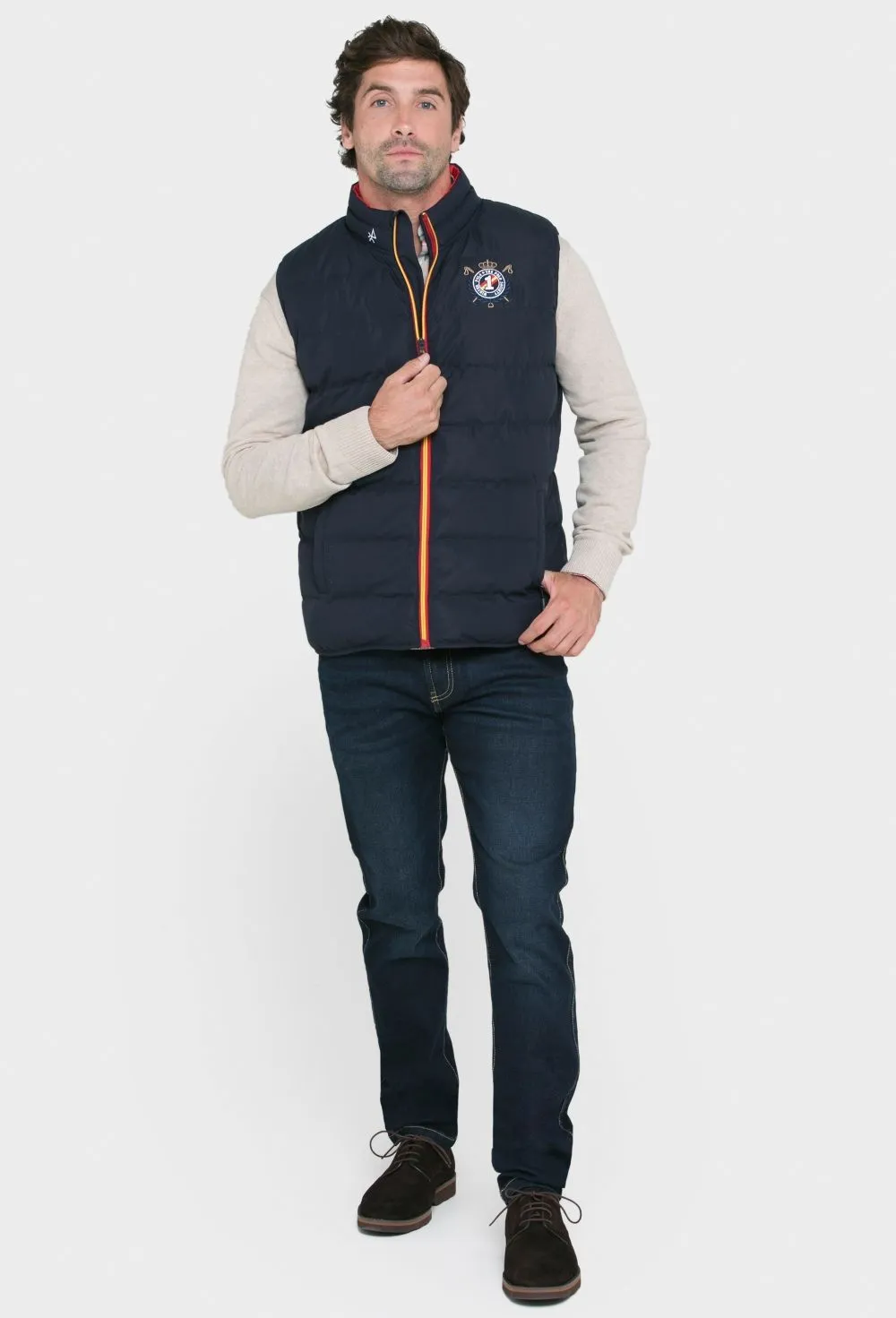 Chaleco acolchado azul marino modelo España