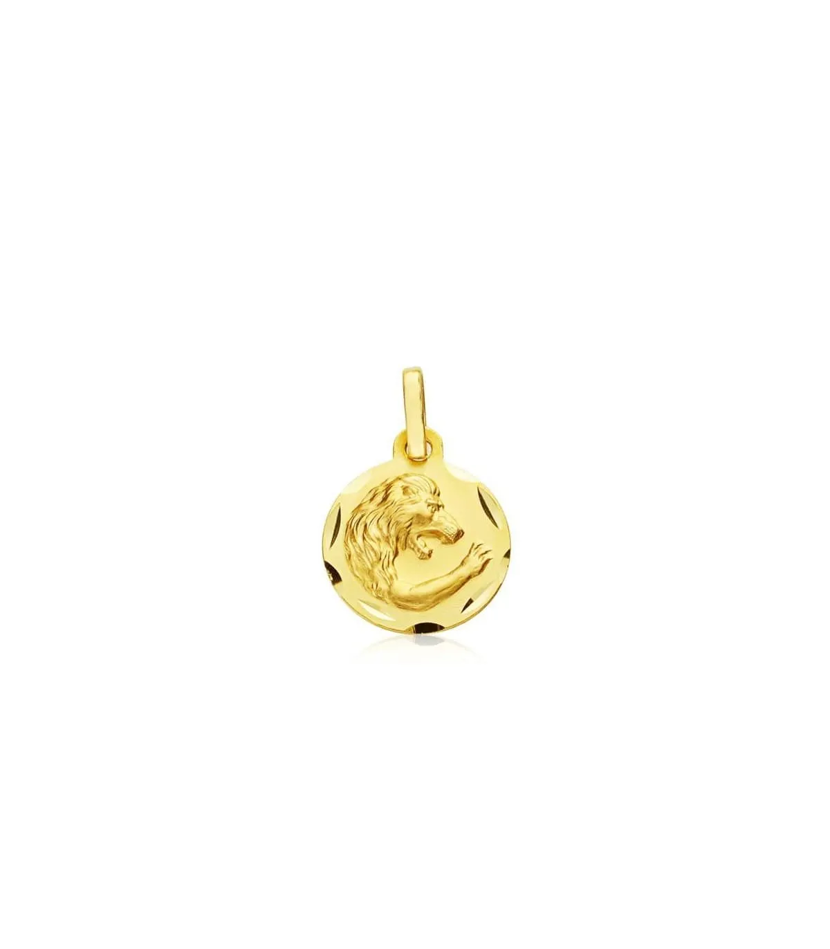 Colgante Horóscopo Leo tallado 18 Ktes 13mm