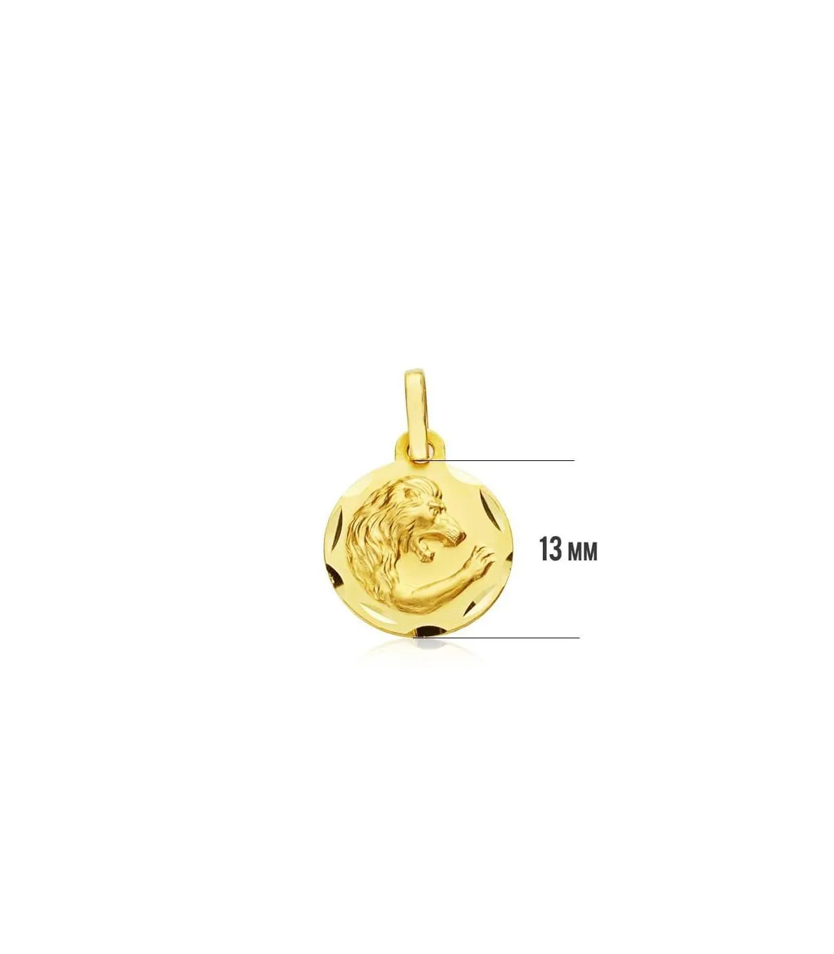 Colgante Horóscopo Leo tallado 18 Ktes 13mm