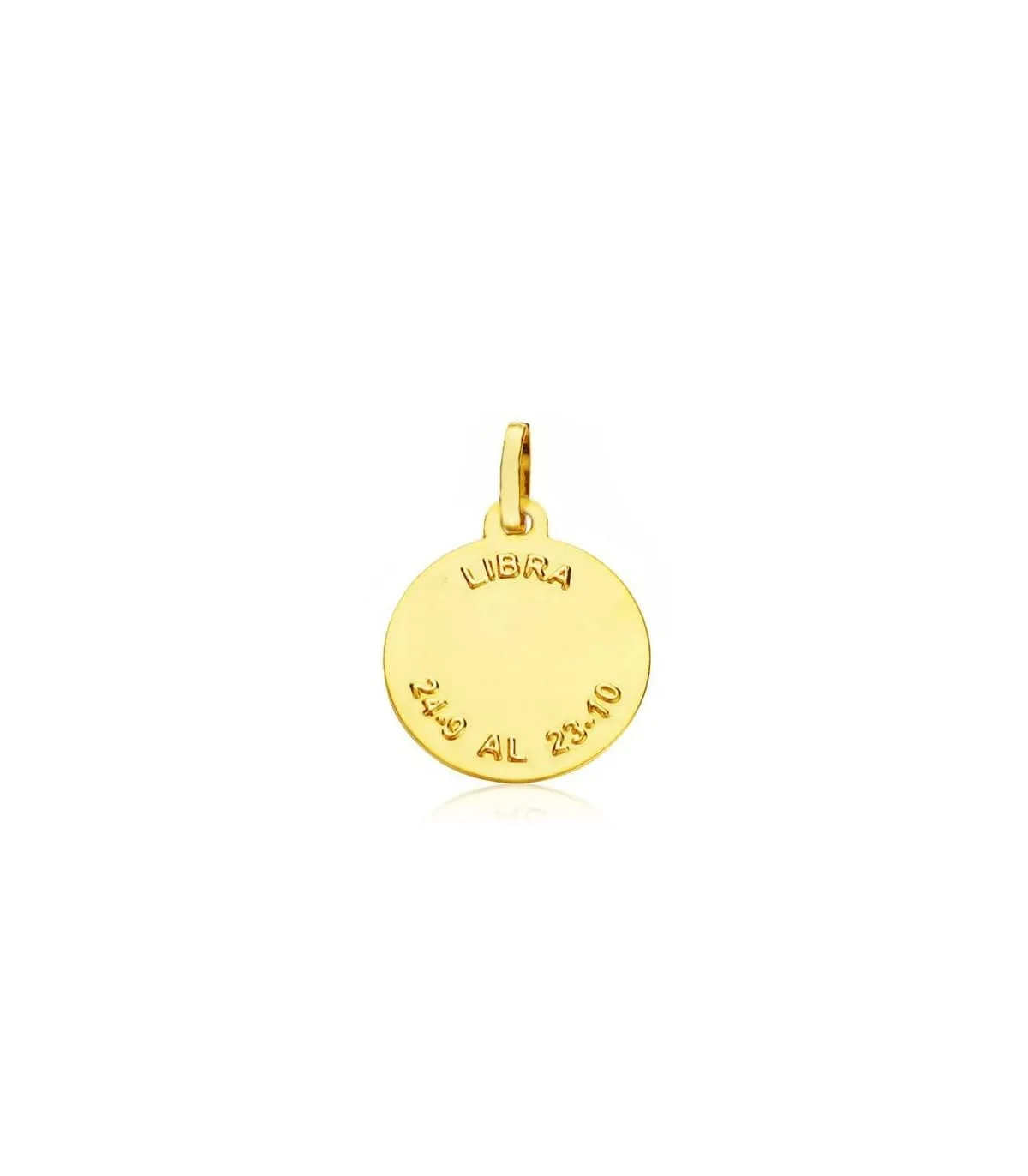 Colgante Horóscopo Libra espiral 18 Ktes 16mm