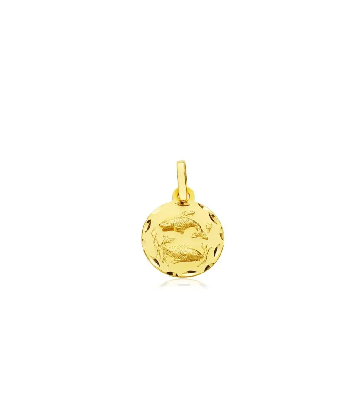 Colgante Horóscopo Piscis 18 Ktes 13mm