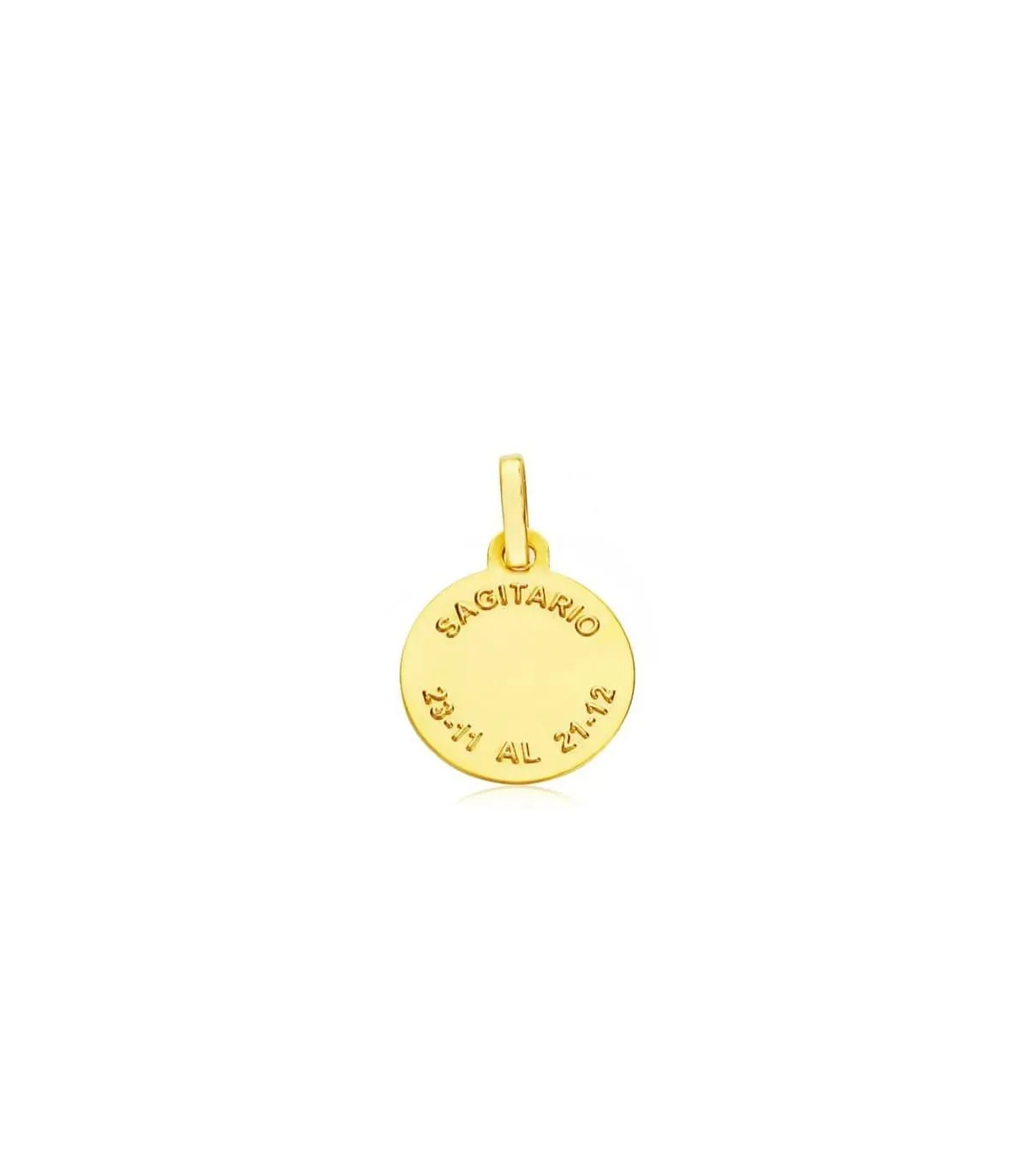 Colgante Horóscopo Sagitario tallado 18 Ktes 13mm