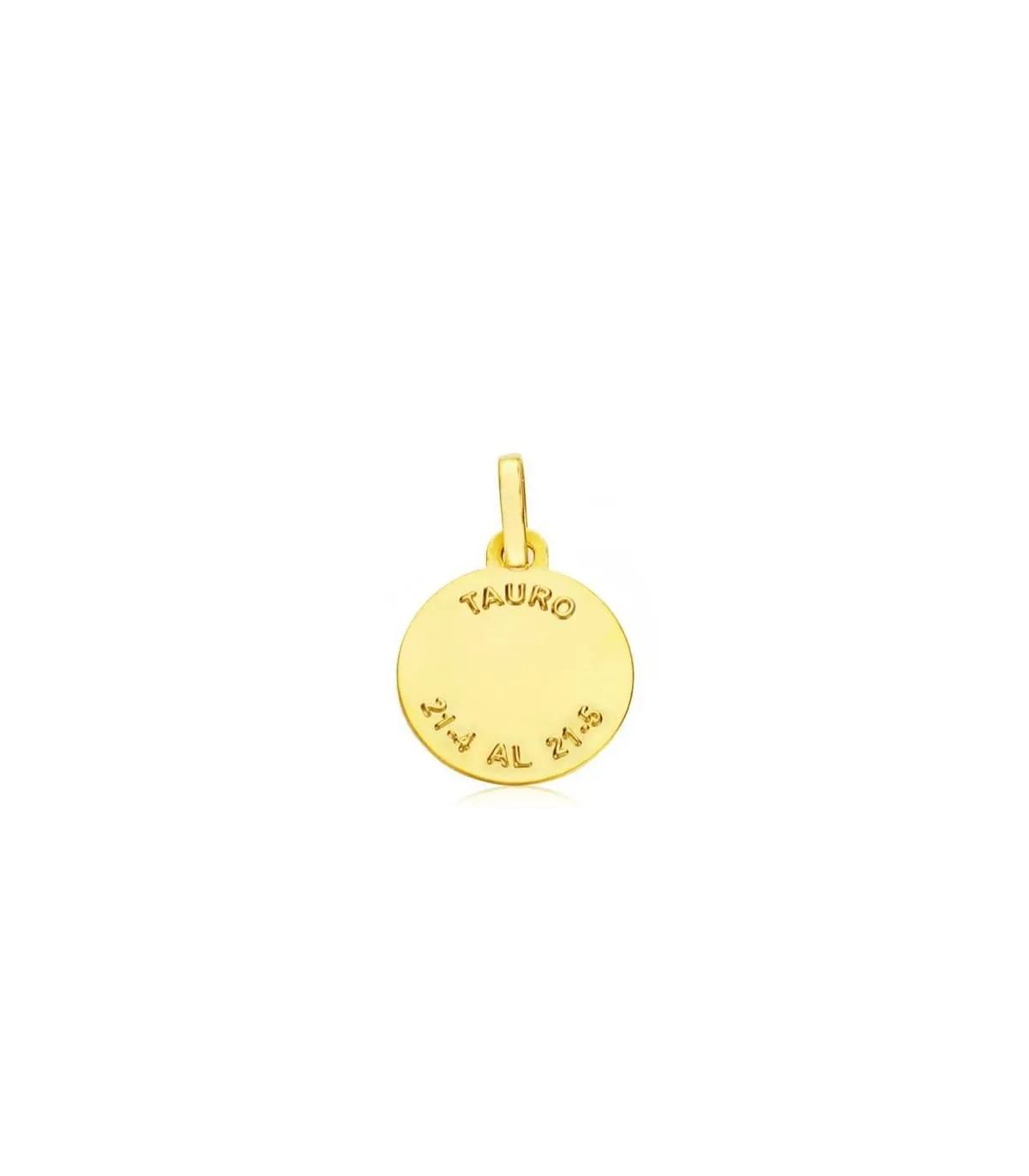 Colgante Horóscopo Tauro tallado 18 Ktes 13mm