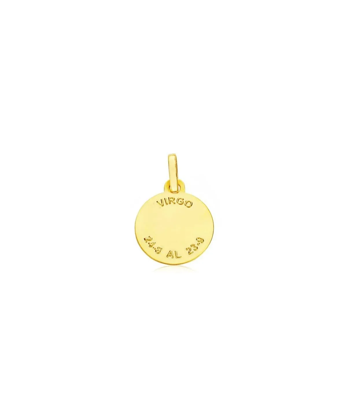 Colgante Horóscopo Virgo tallado 18 Ktes 13mm