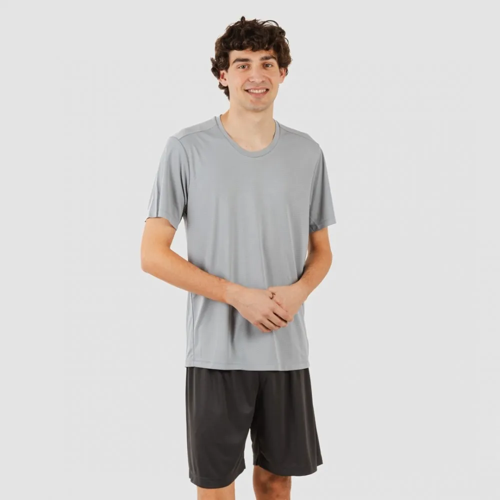 Conjunto deportivo corto tecnico hombre perla marengo