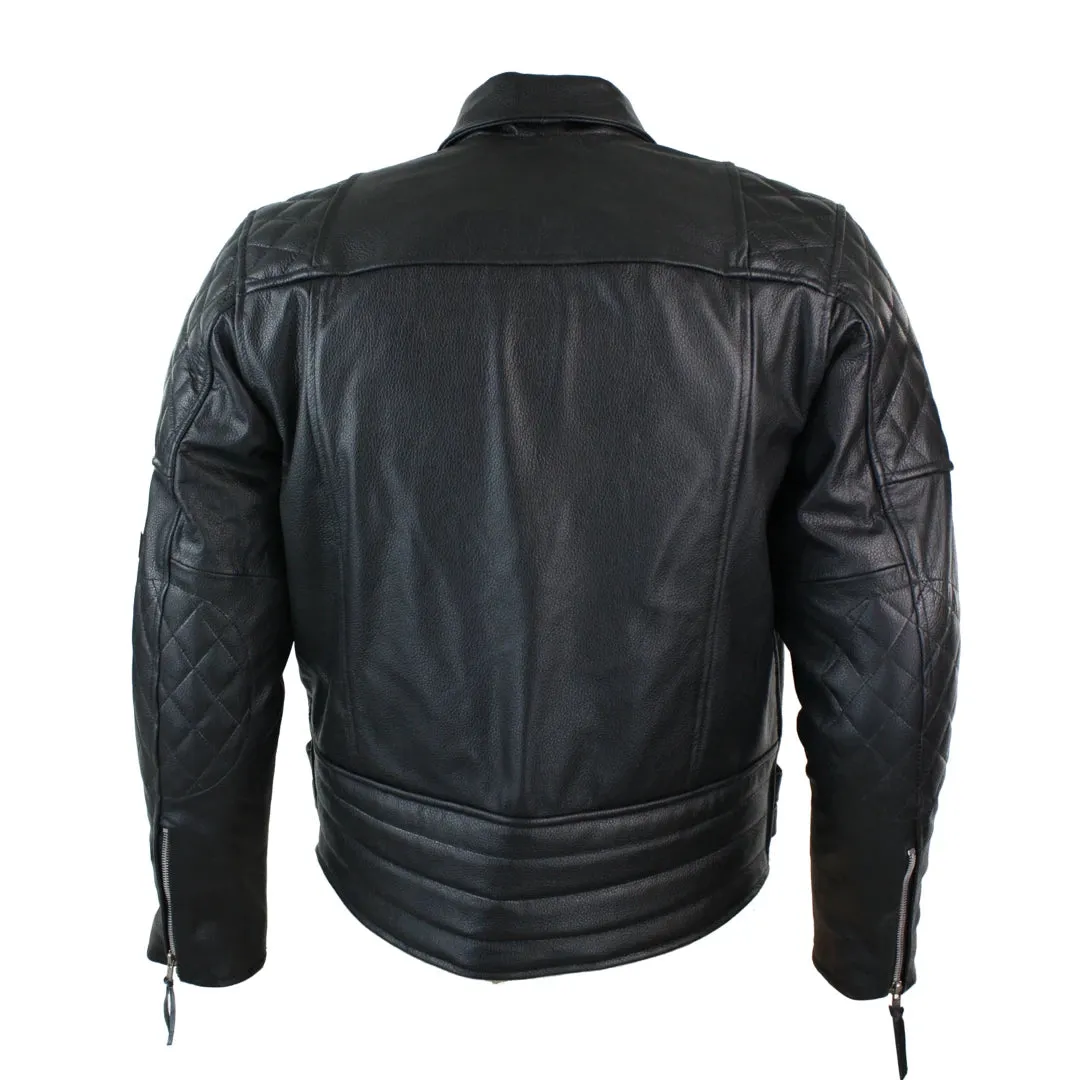 Cross Cross Zip Chaqueta de bicicleta CE Motorcy CE Protective Leather Protective Leather