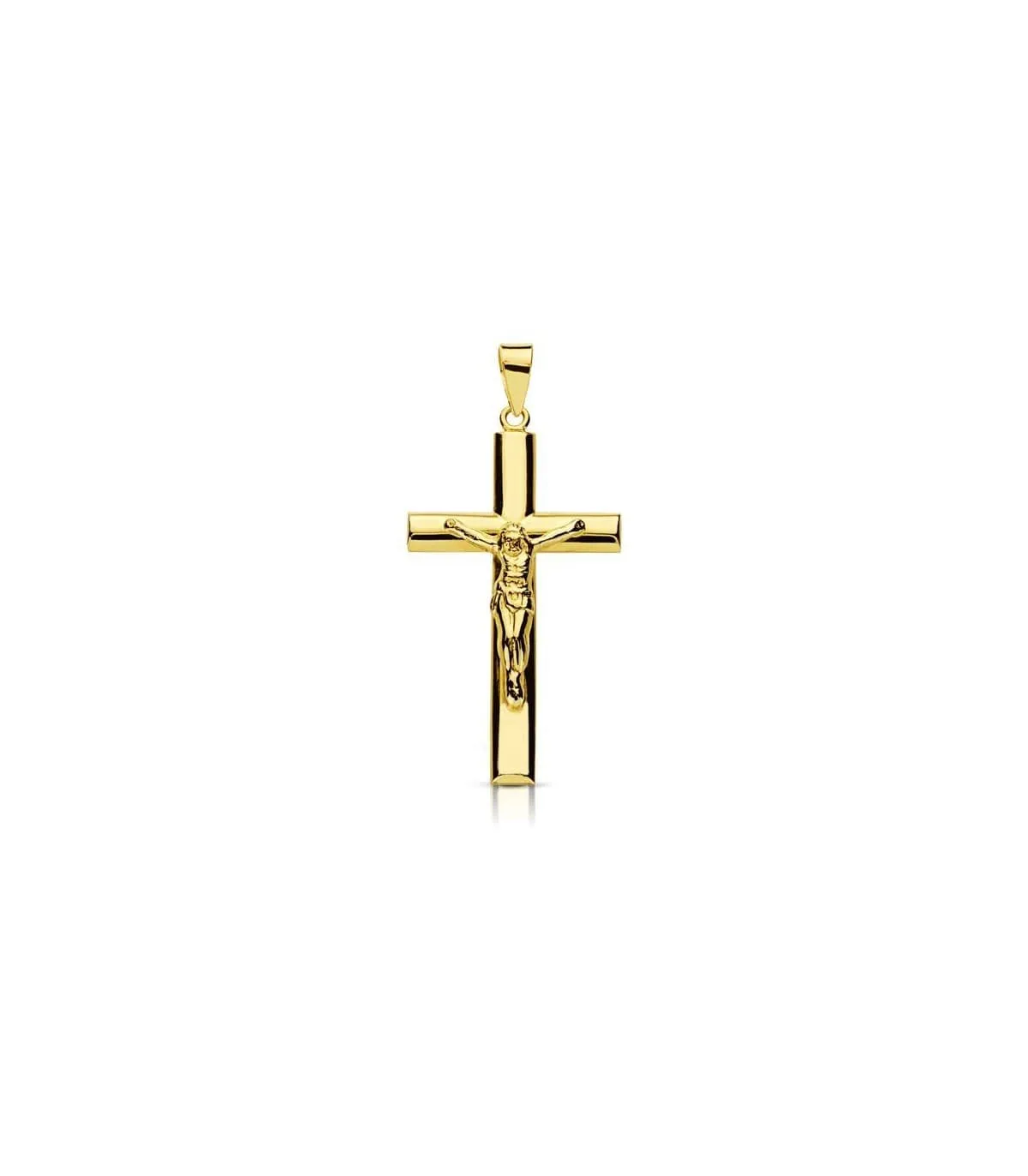 Cruz Cristo palo oval 18 Ktes 29 mm