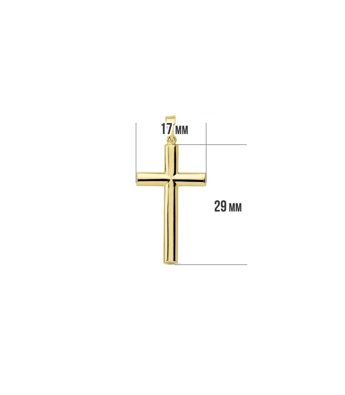 Cruz lisa 18 Ktes 29mm