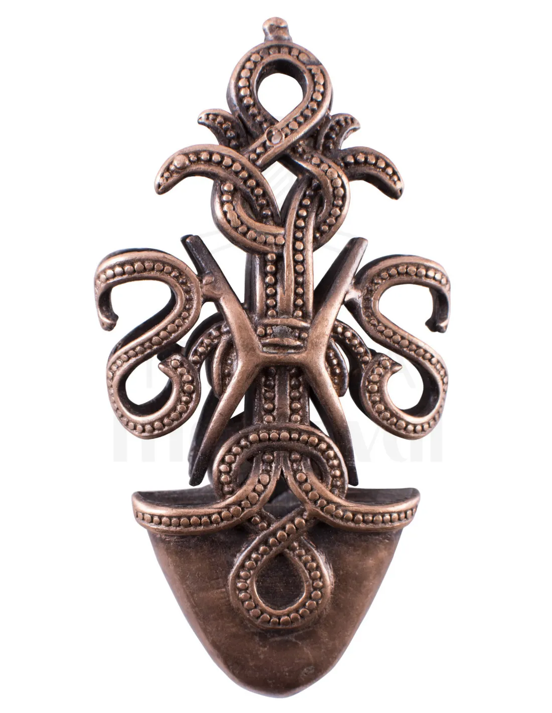 Decoración punta vaina espada vikinga Serpientes Nórdicas