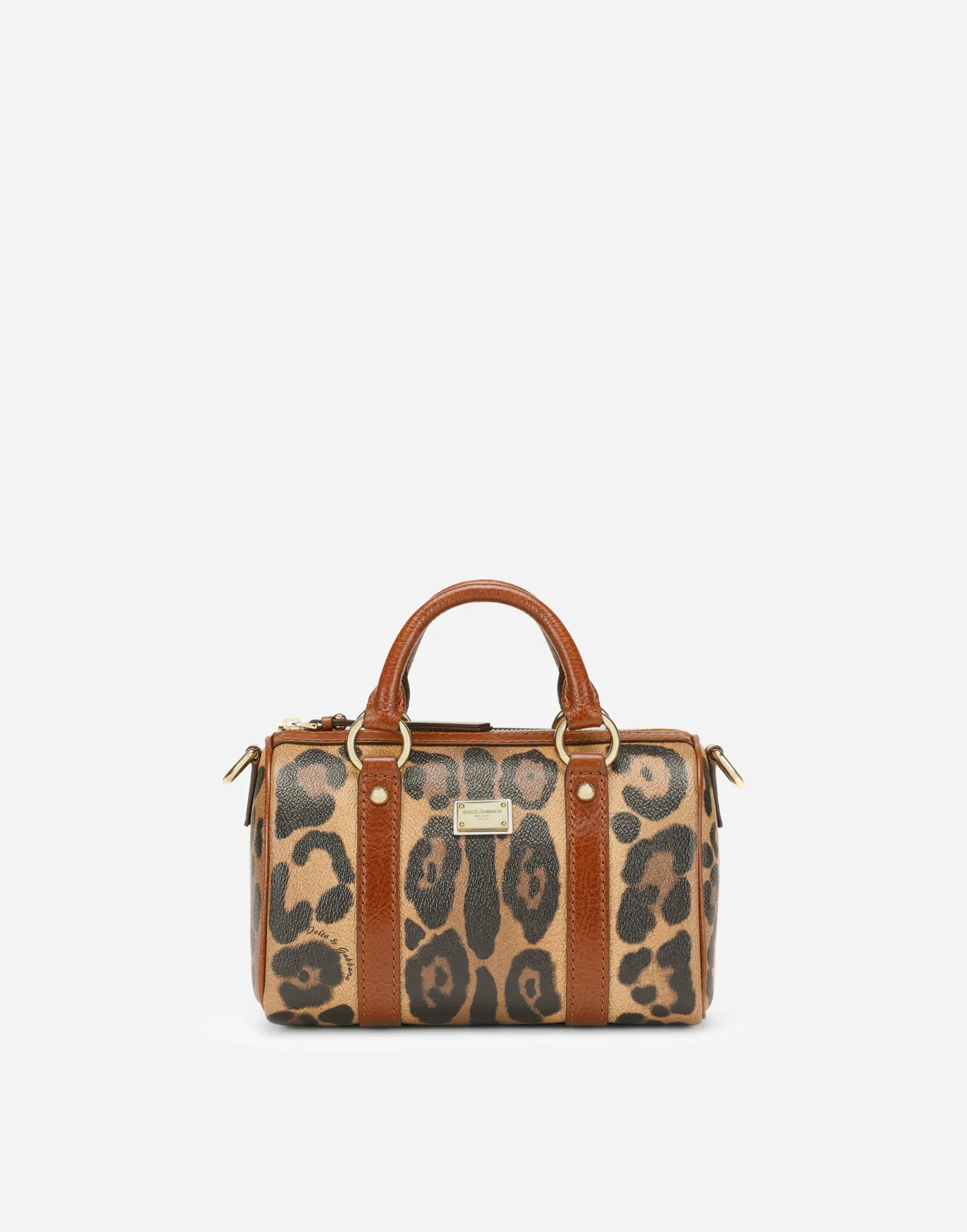 Dolce & Gabbana Small Box Satchel Leopard Print