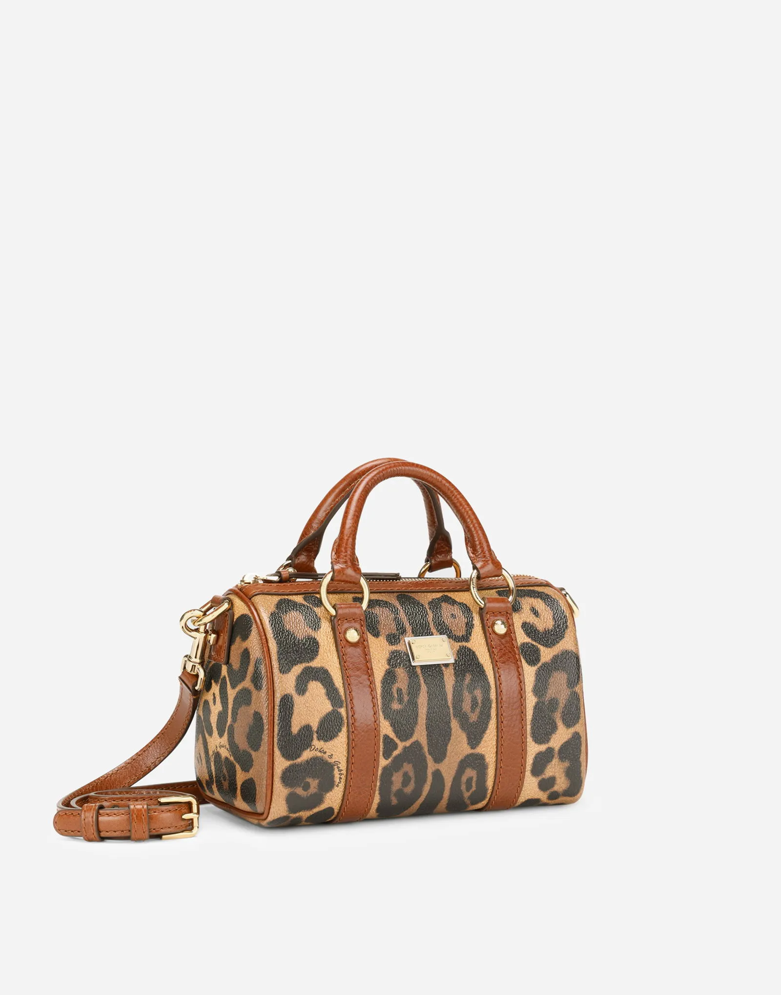 Dolce & Gabbana Small Box Satchel Leopard Print