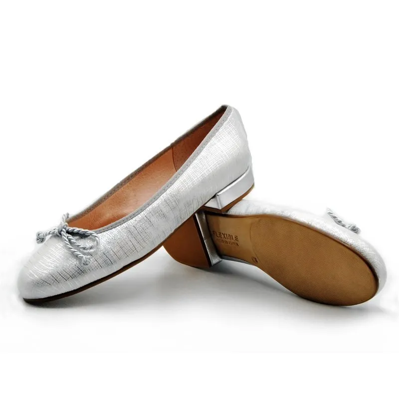 DUIT 3000 Plata Manoletina piel lazo mujer
