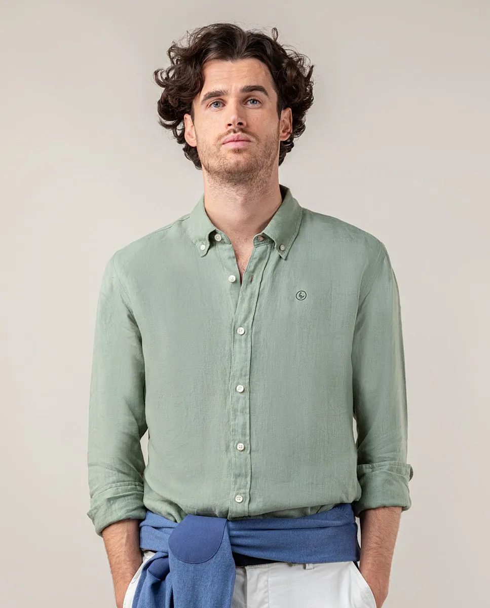 El Ganso camisa lino verde