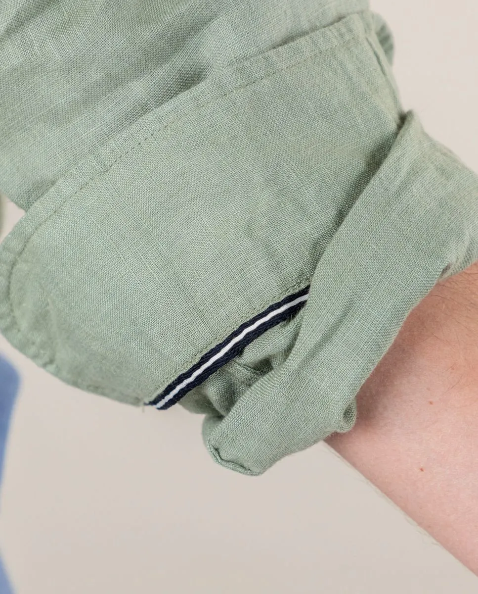 El Ganso camisa lino verde