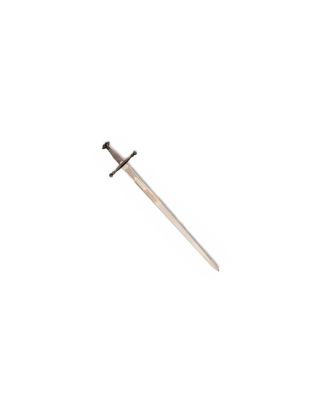 Espada Carlos V, hoja rústica grabada