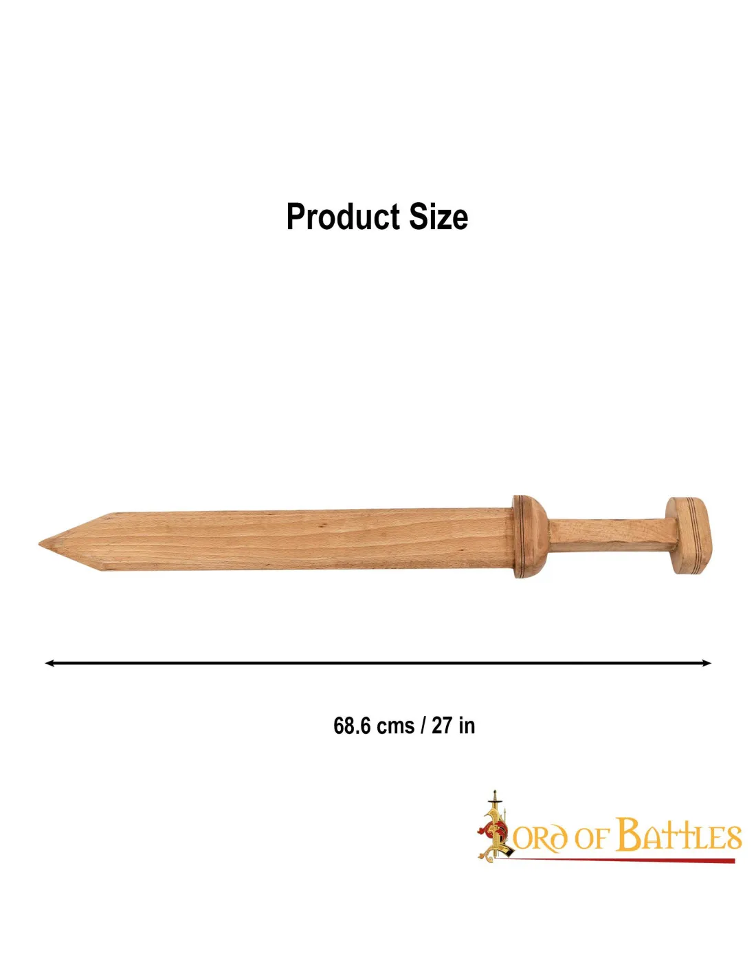 Espada gladius en madera para entrenamientos