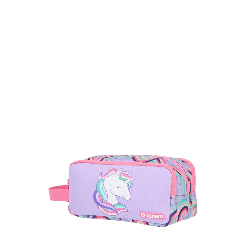 Estuche para lapices grande University Unicorn rosado