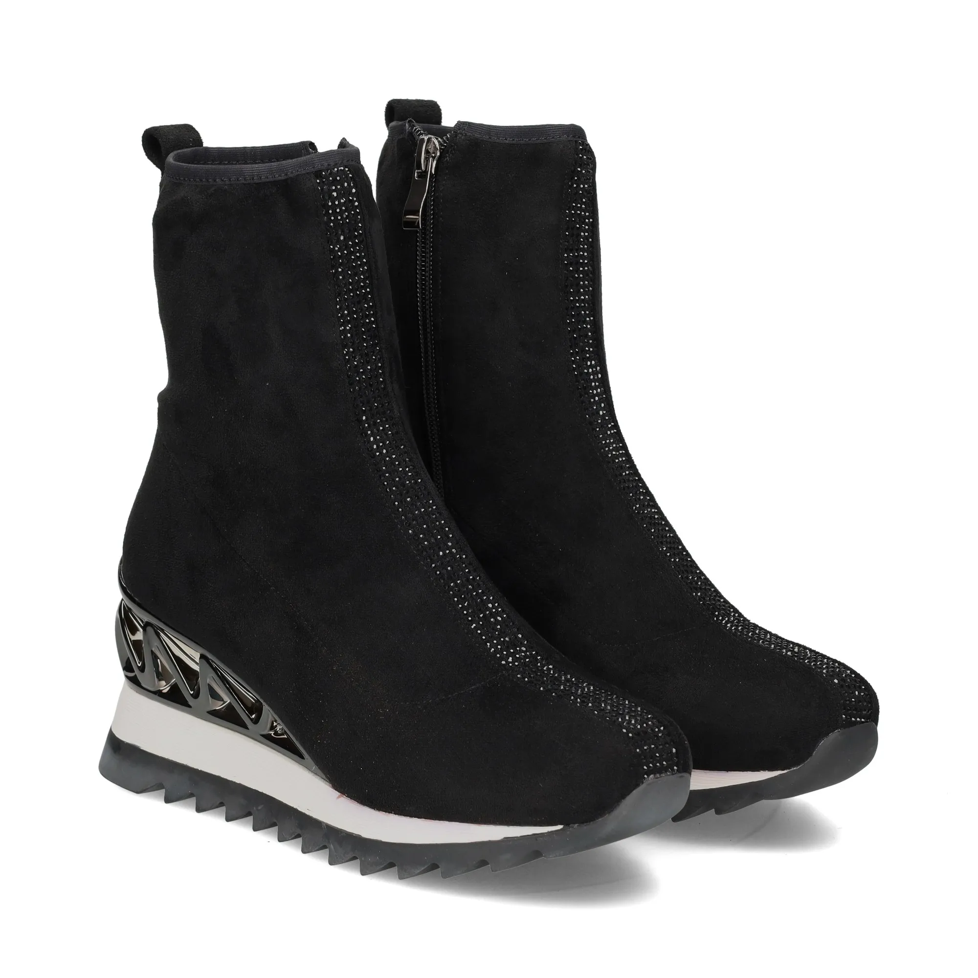 EXE Botines con tacón de Mujer NEGRO