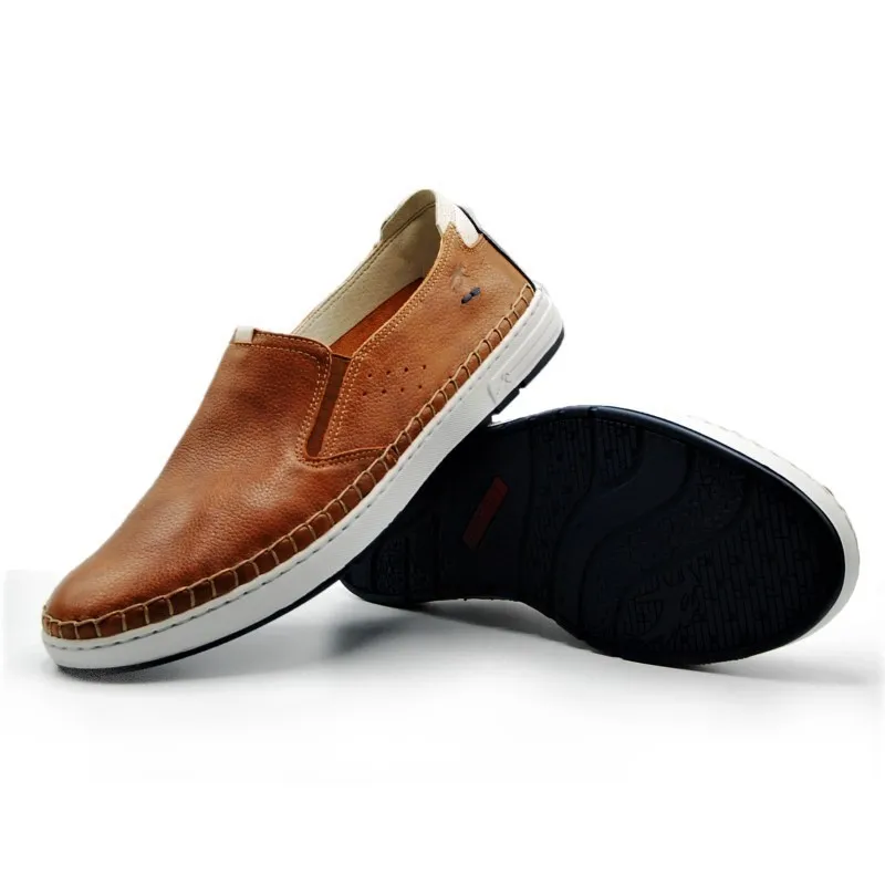 FLUCHOS Lester F1714 Azul y Cuero Mocasín casual Hombre