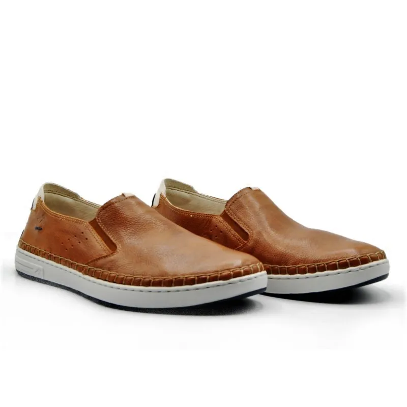 FLUCHOS Lester F1714 Azul y Cuero Mocasín casual Hombre