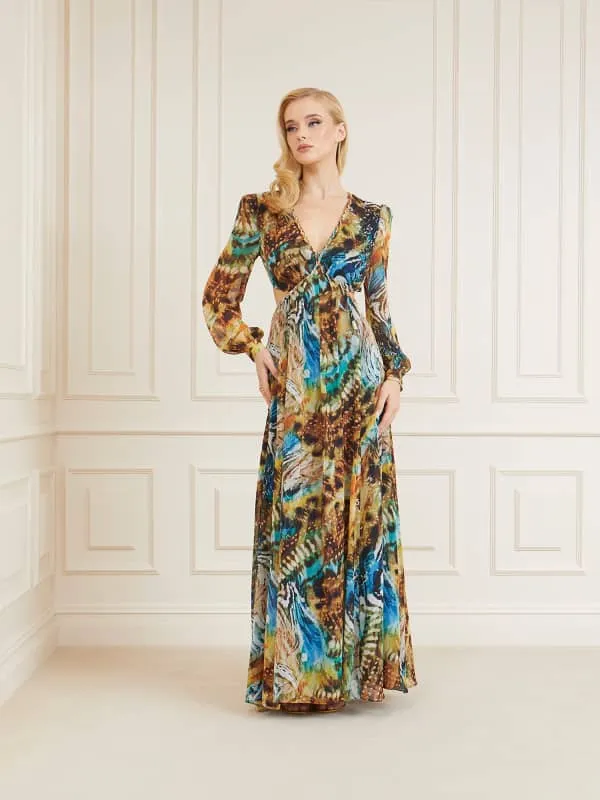 GUESS Marciano All Over Print Long Dress