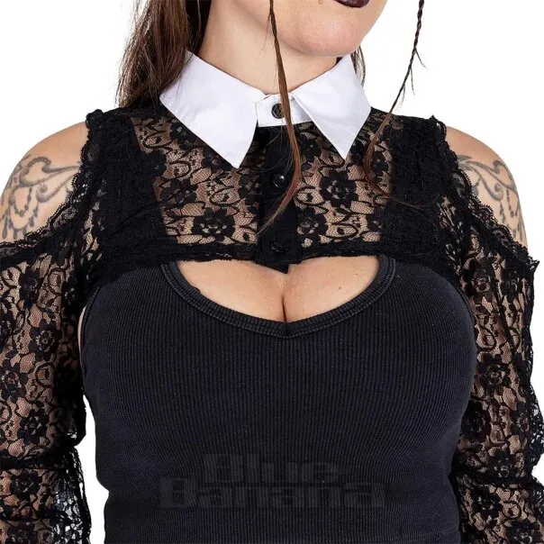 Heartless Encaje Lilith Chaqueta Bolero (Negro)