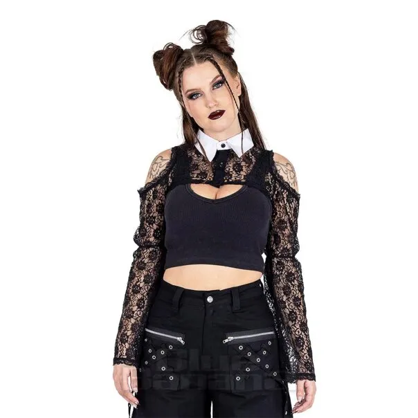 Heartless Encaje Lilith Chaqueta Bolero (Negro)